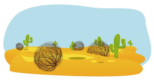 Cactus et désert d'asclépiade
 - Vecteur, image