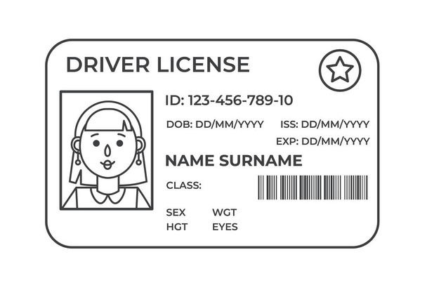 blank drivers license