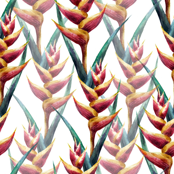 Tropical watercolor pattern - Vektor, obrázek