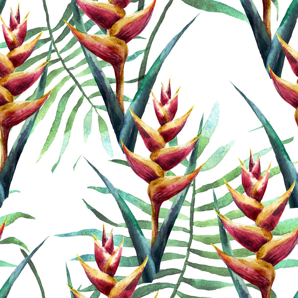 Tropical watercolor pattern - Vektor, kép