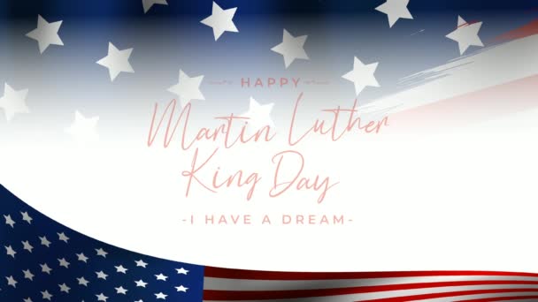 Martin Luther King animación de saludo día - Metraje, vídeo