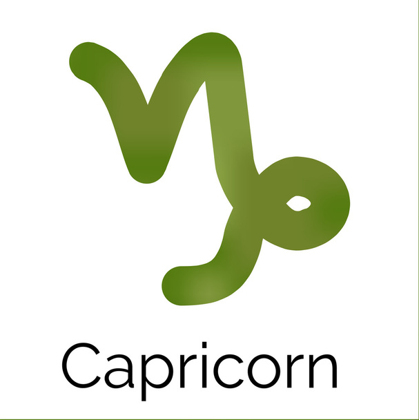 Zodiac symbol Capricorn, vector sign - Vetor, Imagem