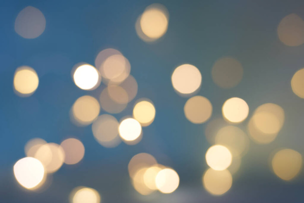 Christmas light background. Holiday glowing backdrop. Defocused Background With Blinking light. Blurred Bokeh. High quality photo - Fotoğraf, Görsel
