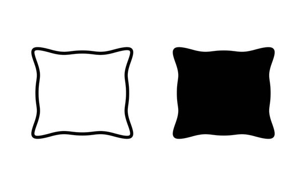 Conjunto de ícones de travesseiro. Sinal de almofada e símbolo. Travesseiro macio confortável - Vetor, Imagem