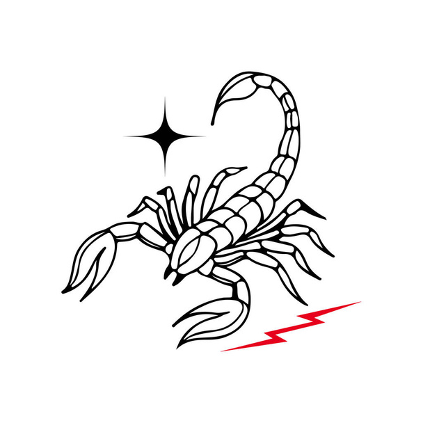 Ilustración vectorial de un escorpión
 - Vector, imagen