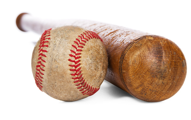 Bate de béisbol y pelota - Foto, Imagen