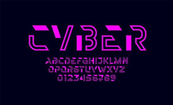 Abstrakcyjna czcionka alfabetu, różowa typografia logo lub marki, ilustracja wektorowa 10EPS - Wektor, obraz