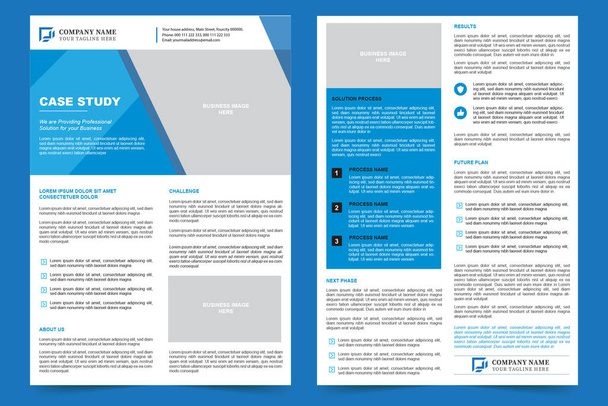 Business case study newsletter template - Vector, Image