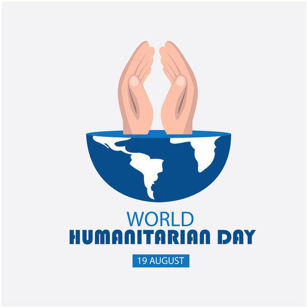 Vektor zum Welttag der humanitären Hilfe, mit einem einfachen und eleganten Design - Vektor, Bild