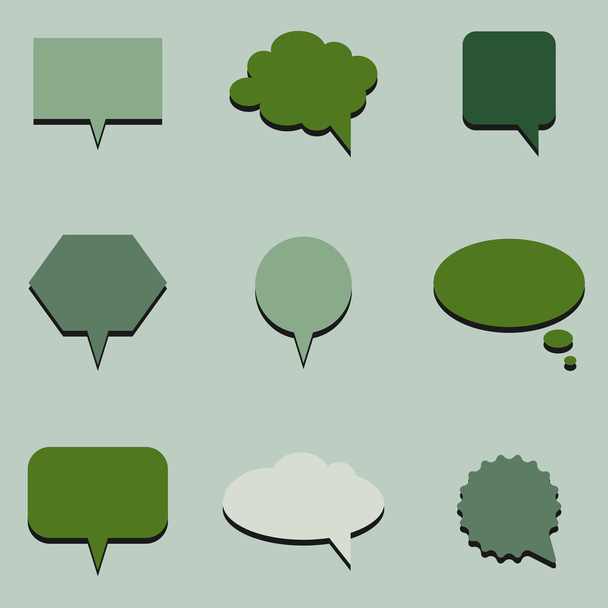 Yeşil iletişim kabarcıklar - Vektör, Görsel