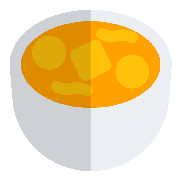 Conjunto de ícone de luz de prato de caril - Vetor, Imagem