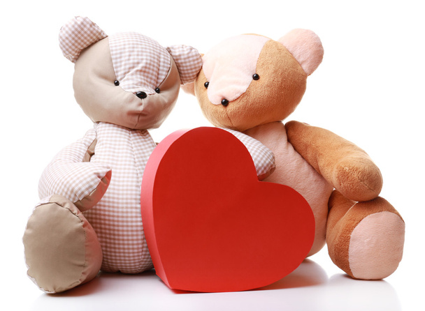 Teddy Bears with red heart - Fotó, kép