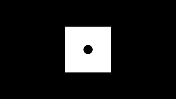 Λευκή εικόνα ζαριών σε μαύρο φόντο. τζόγος καζίνο. Δυναμικό υλικό για την εργασία σας. 4K video animation για γραφικά κίνησης και σύνθεση - Πλάνα, βίντεο