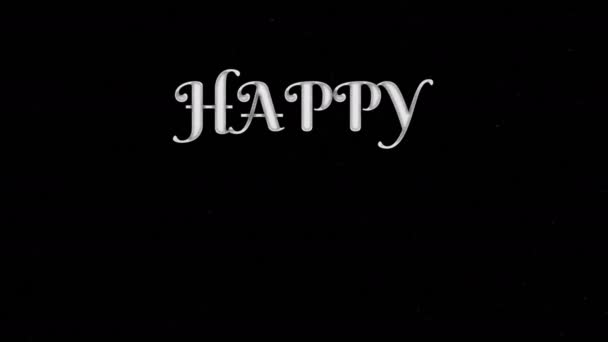 Retro Outro. Happy New Year. Holiday text animation.. A re-created film frame from the silent movies era, showing an intertitle text - Happy New Year. Christmas animated text. For year-end holidays - Footage, Video