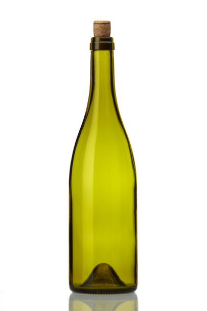 Glass bottle Isolated On White with cork - Foto, Imagem