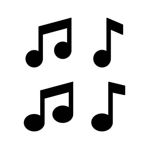 Wektor ikony muzyki dla aplikacji internetowych i mobilnych. Uwaga znak muzyczny i symbol - Wektor, obraz