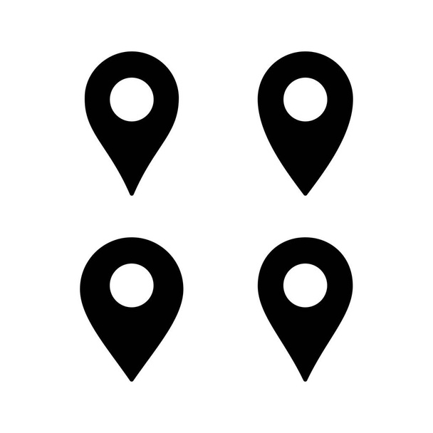 Pin vector icono para la web y la aplicación móvil. Signo de ubicación y símbolo. icono de destino. pin de mapa - Vector, imagen