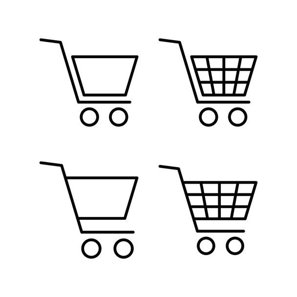 vetor ícone de compras para web e aplicativo móvel. Carrinho de compras sinal e símbolo. Ícone do carrinho - Vetor, Imagem