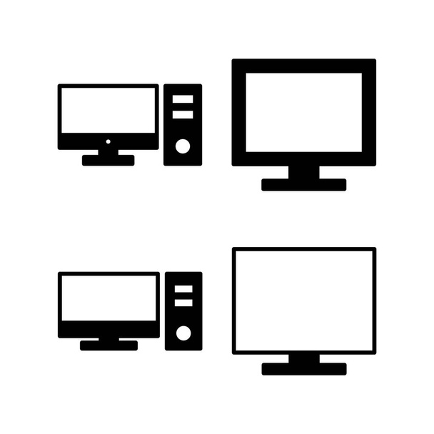 Computer icon vector for web and mobile app. computer monitor sign and symbol - Vektor, Bild