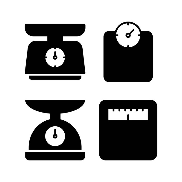 Scales icon vector per app web e mobile. Segno e simbolo della bilancia di peso - Vettoriali, immagini