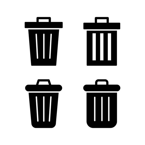 Vector de icono de basura para la web y la aplicación móvil. icono de cubo de basura. eliminar signo y símbolo. - Vector, Imagen