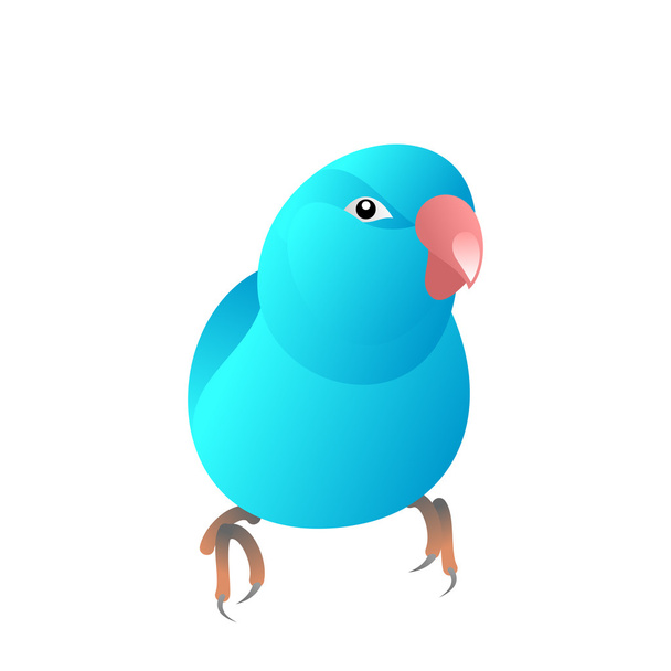 Blue parrot - Vector, Image