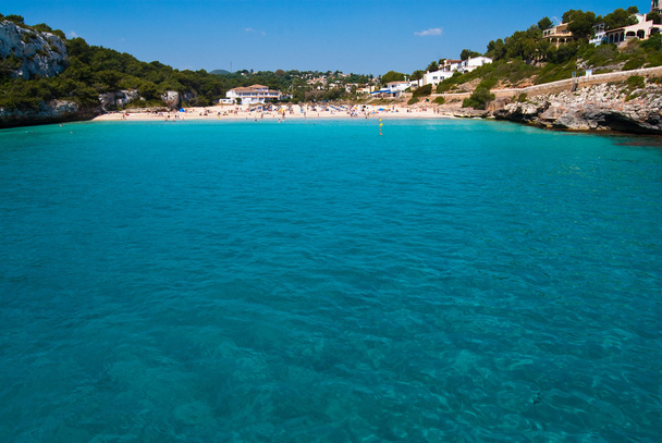 turkusowe wody i plaży cala romantica, Majorka, Hiszpania - Zdjęcie, obraz
