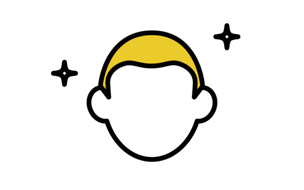Ikona muže s vlasy, image AGA - Vektor, obrázek