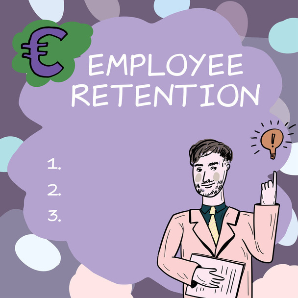 Handschrift tekst Employee Retention, Business showcase interne rekruteringsmethode gebruikt door organisaties - Foto, afbeelding