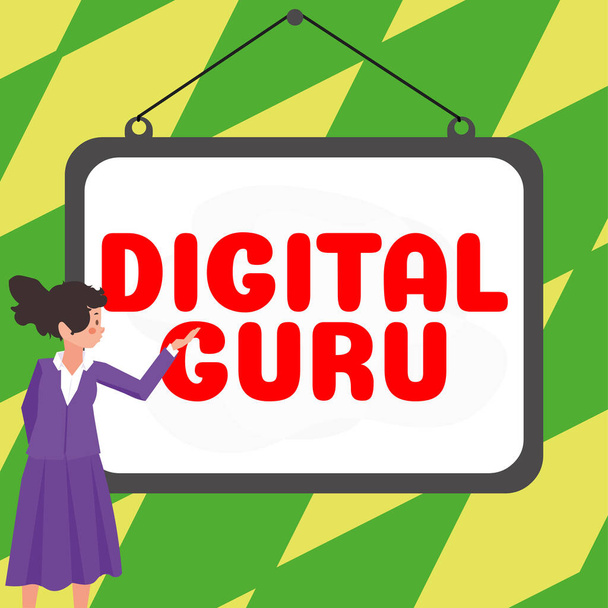 Digital Guru, Internet-Konzeptlehrer und intellektueller Führer in grundlegenden Fragen der Elektronik - Foto, Bild