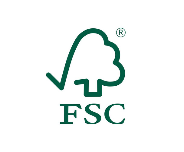 Het Green Forest Stewardship Council tekent. Concept van ecologie en verpakking. Vectorillustratie - Vector, afbeelding