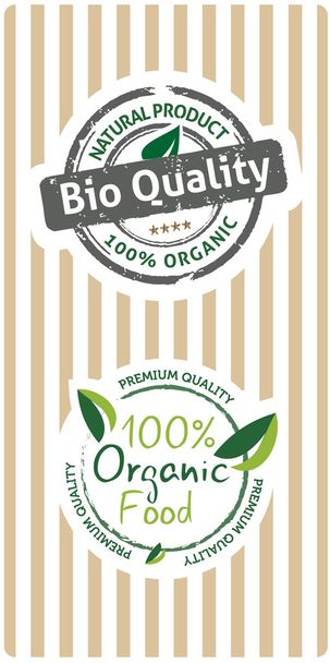 Natuurlijke bio kwaliteit tags - Vector, afbeelding