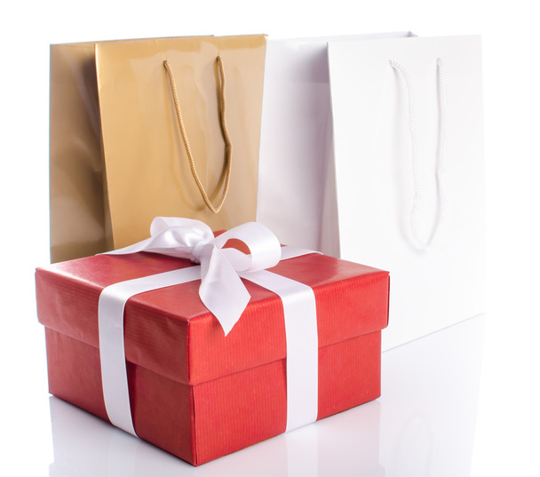 Caixa de presente e sacos de presente
 - Foto, Imagem