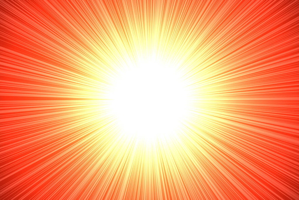 Soleil brillant, effet explosion, illustration 3D  - Photo, image
