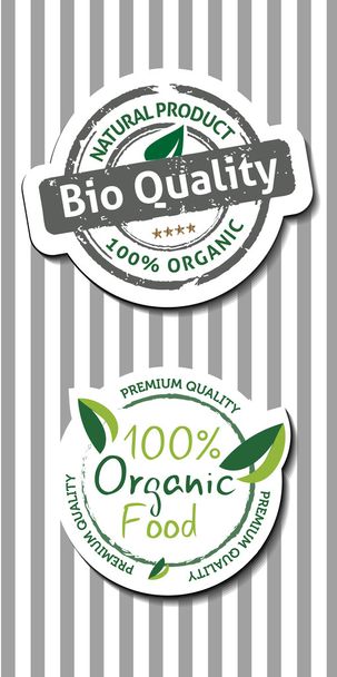 etiquetas de qualidade biológica natural
 - Vetor, Imagem