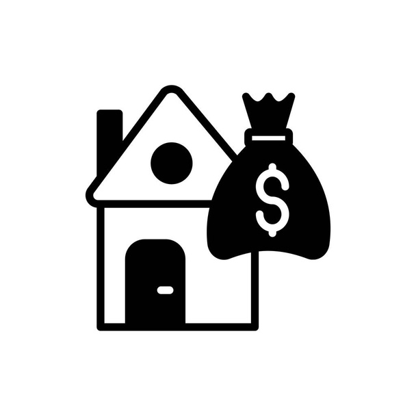 Finance Home icon in vector. Logotype - Vector, Image