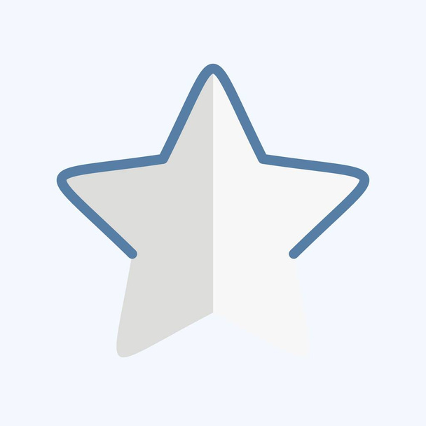 Знак Звезды, связанный с символом Звезды. каракули. простой дизайн редактируемый. простая иллюстрация. простые векторные иконки - Вектор,изображение