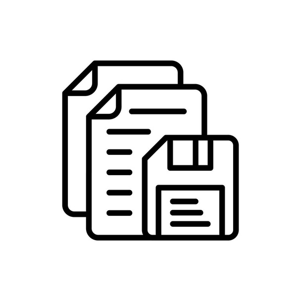 Guardar icono de documento en vector. Logotipo - Vector, Imagen