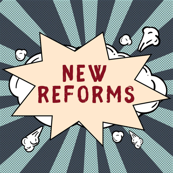 Новые реформы, концепция Интернета для изменения или улучшения формы или устранения неисправностей - Фото, изображение
