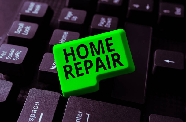 Inspiratie uithangbord Home Reparatie, Bedrijfsoverzicht onderhoud of het zelf verbeteren van uw eigen huis met behulp van tools - Foto, afbeelding