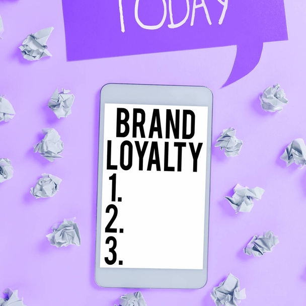 Знак, показывающий лояльность бренда, интернет-концепция Повторная покупка посол патронаж Любимое доверие - Фото, изображение
