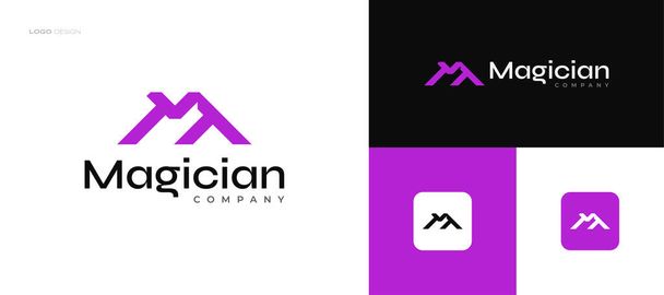 MA oder AM Monogramm Logo Design mit abstraktem Konzept - Vektor, Bild