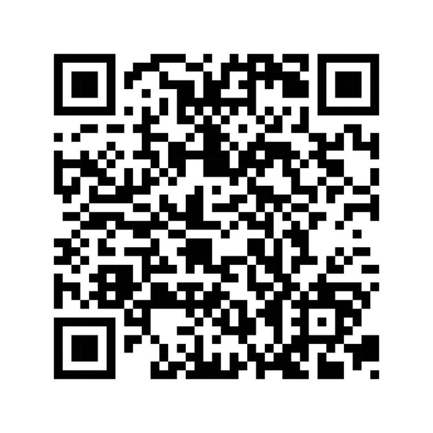 Vector QR code sample for smartphone scanning isolated on white background. - Vector, Image