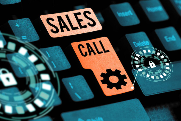 Text rukopisu Sales Call, Business approach telefonát obchodního zástupce společnosti - Fotografie, Obrázek