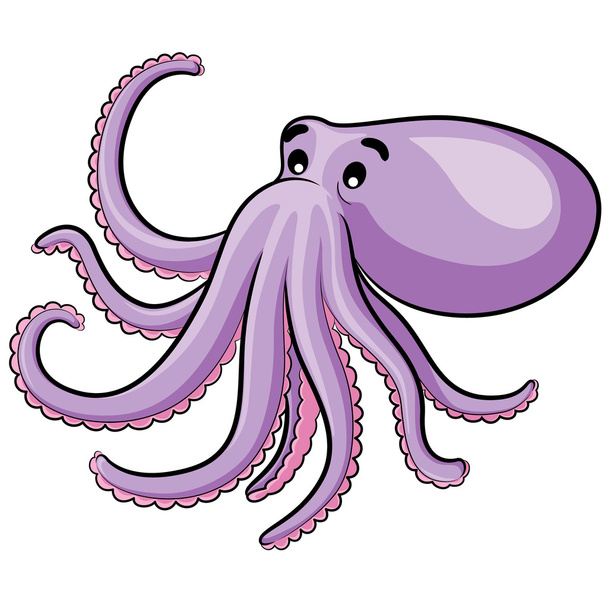 Octopus cartoon - Vector, afbeelding