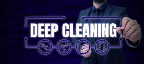 Scrivere testo Deep Cleaning, Business concept un atto di rimuovere accuratamente sporcizia e sporcizia da qualcosa - Foto, immagini