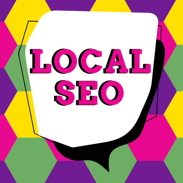 Local Seo, Word for This ist eine effektive Möglichkeit, Ihr Unternehmen online zu vermarkten - Foto, Bild