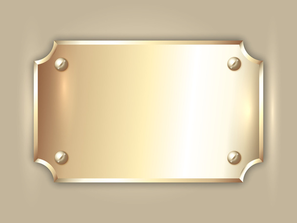Διάνυσμα αφηρημένη πολύτιμα μέταλλα, χρυσό βραβείο πλάκα - Διάνυσμα, εικόνα