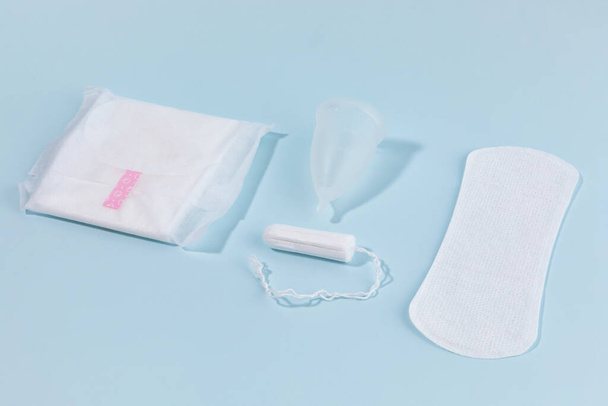 woman menstrual products, menstrual supplies - Φωτογραφία, εικόνα