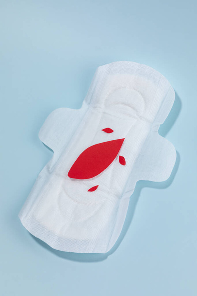 woman menstrual products, used sanitary pad - Фото, зображення